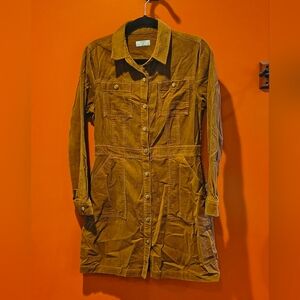 UNTUCKit Brown Corduroy Button Down Size 10 Dress